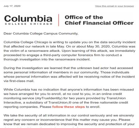Columbia College Chicago (June 2020)