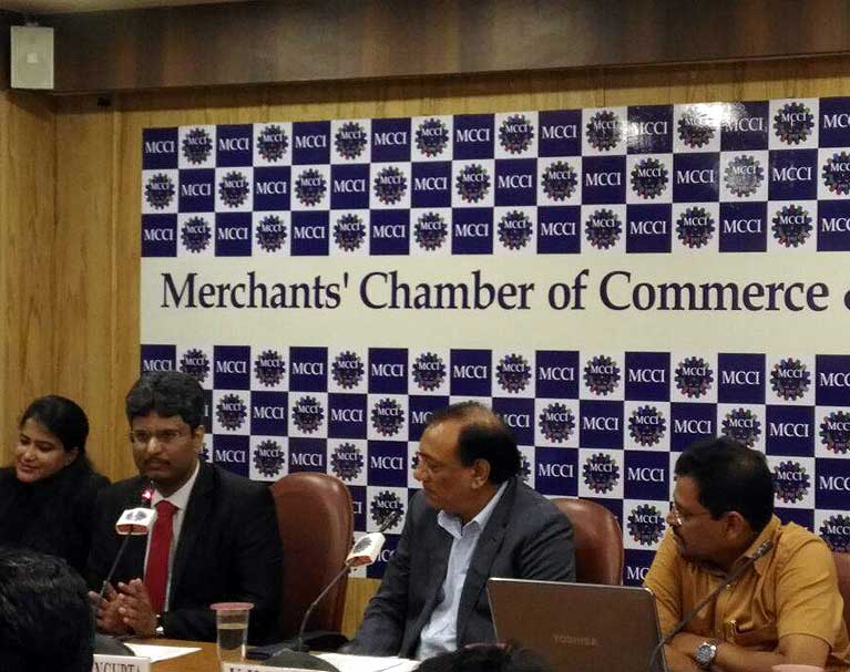 ISOEH Director Sandeep Sengupta attending a session at Merchant Chamber of Commerce & Industry talking about Cyber Security Risks to Corporate