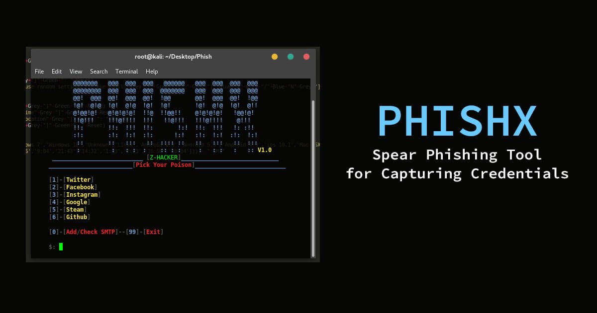 PhishX - Spear Phishing Tool for Capturing Credentials