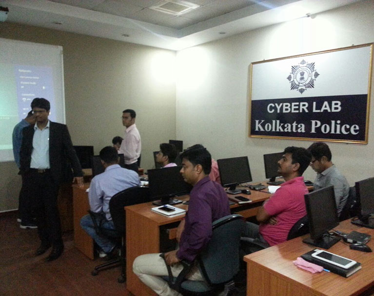 Team ISOEH conducting workshop at Kolkata Police Cyber Lab, Lalbazar HQ